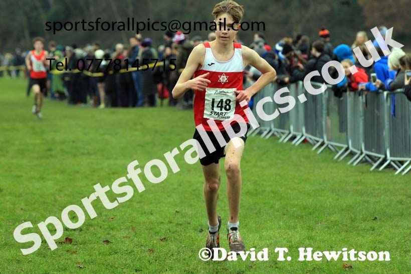 Boys Under-15s 2023 Northern Cross Country Champs., Witton Park, Blackburn. Photo: David T. Hewitson/Sports for All Pics